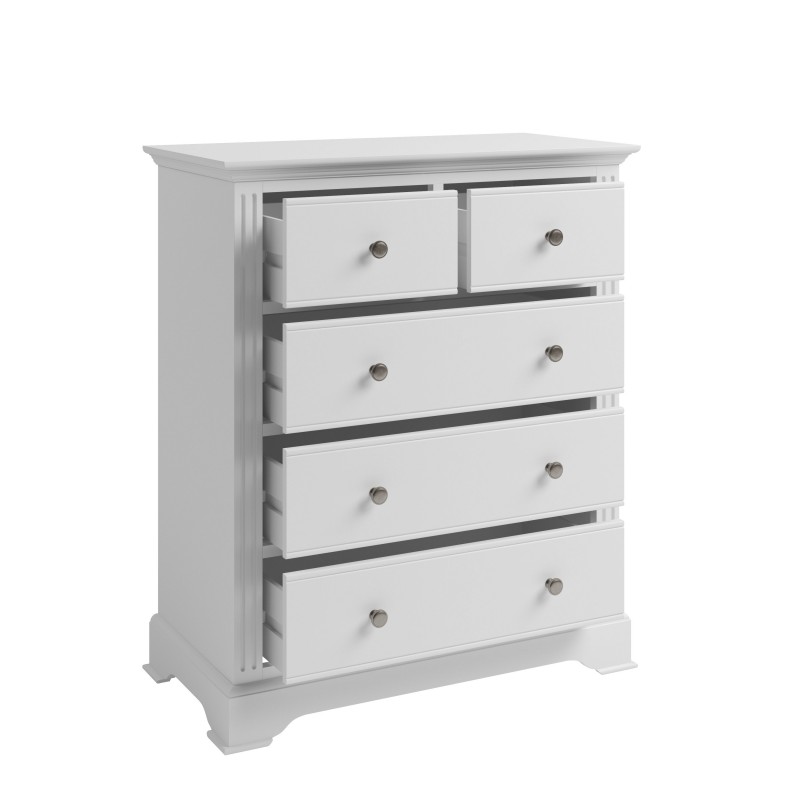 DC BP 2 Over 3 Chest of Drawers Classic White